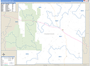 Powder River County Wall Map Basic Style